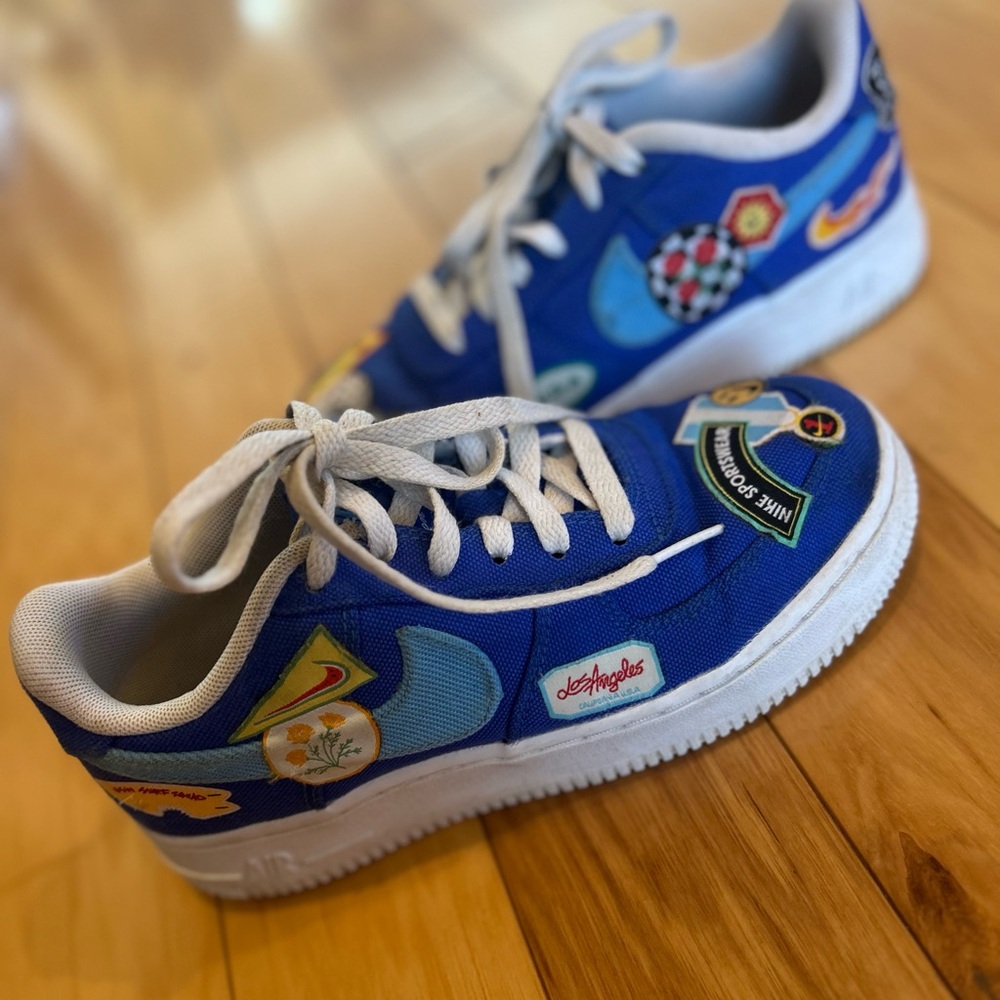 Nike Air Force 1 Low Patched Up Los Angeles GS DX2304-400 Youth Sneakers - Picture 11 of 13
